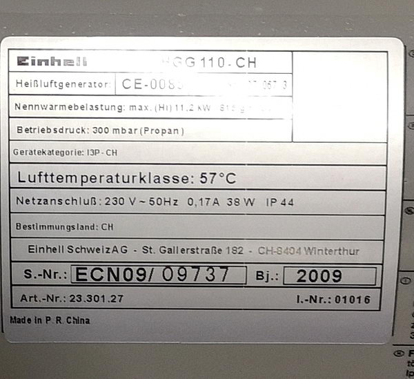 Detail Heissluftgenerator