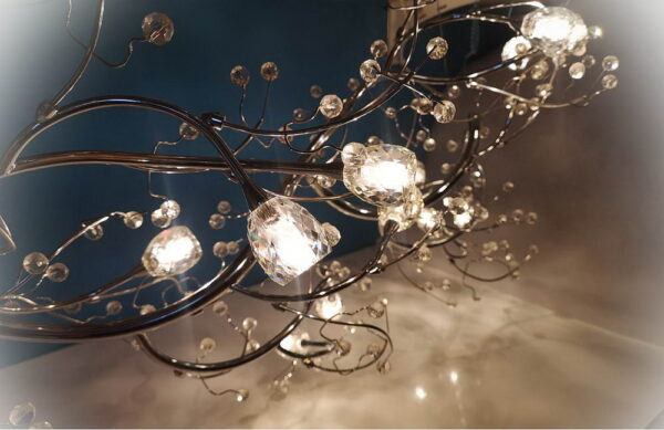 Deckenlampe aus Glas/Chrom - echtes Designerstück!