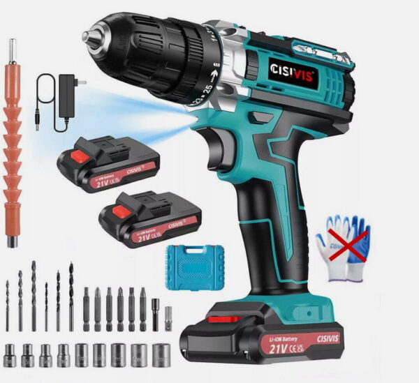 Cisivis 21V Akku Bohrschrauber Set Detail