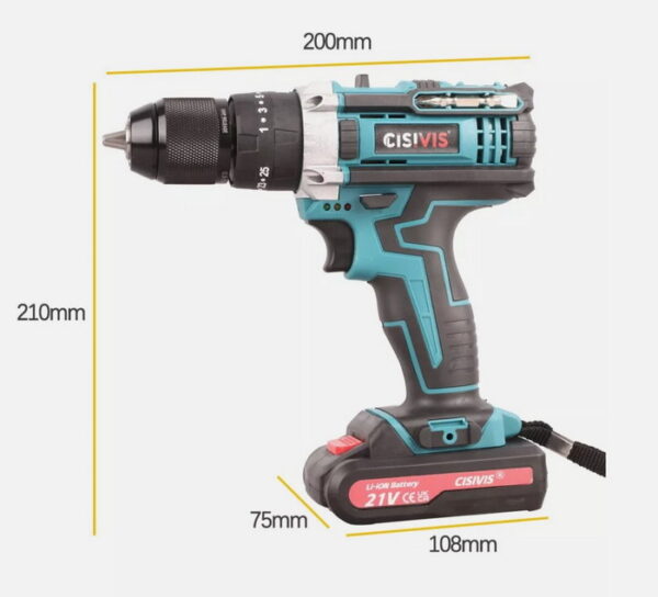 Cisivis 21V Akku Bohrschrauber Set Detail