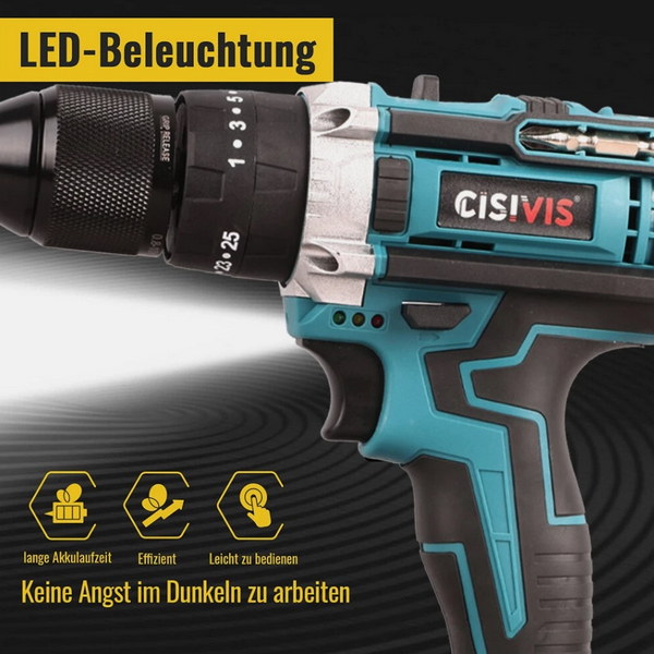 Cisivis 21V Akku Bohrschrauber Set Detail