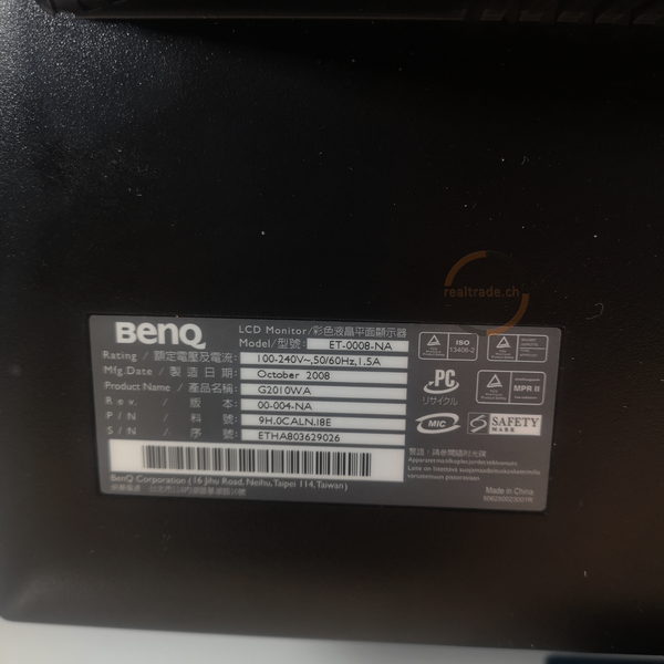 Benq Monitor Specs
