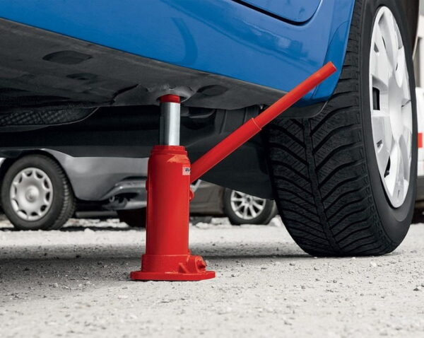 Wagenheber in Aktion